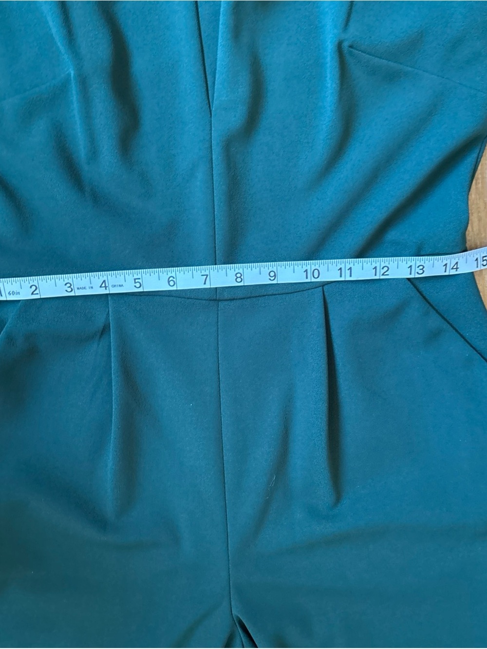 Calvin Klein Teal Emerald Jumpsuit Women’s 6 Wide Leg Tie Back ** - Picture 9 of 13